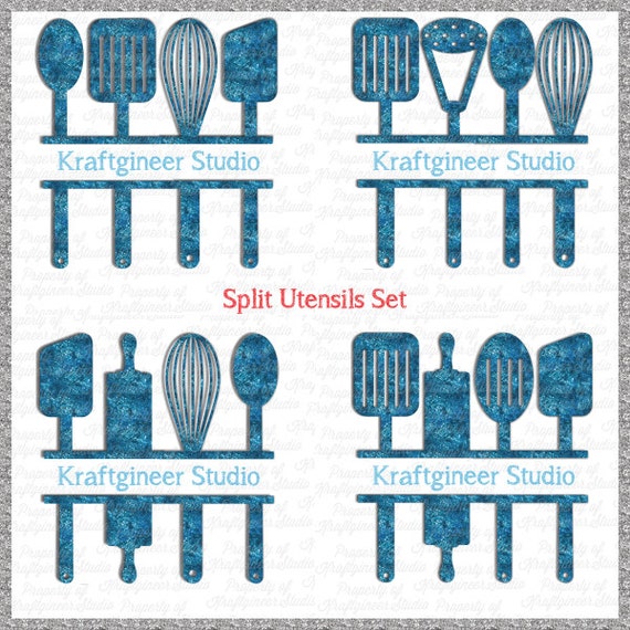 Split utensils SVG kitchen utensils SVg kitchen Svg cutfile