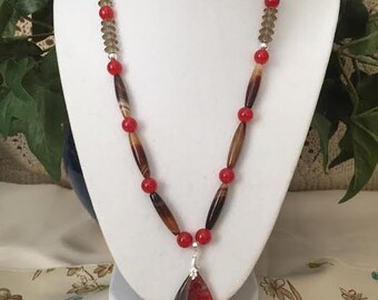 Beautiful Large Botswana Agate Pendant on a Necklace by GlowDaily