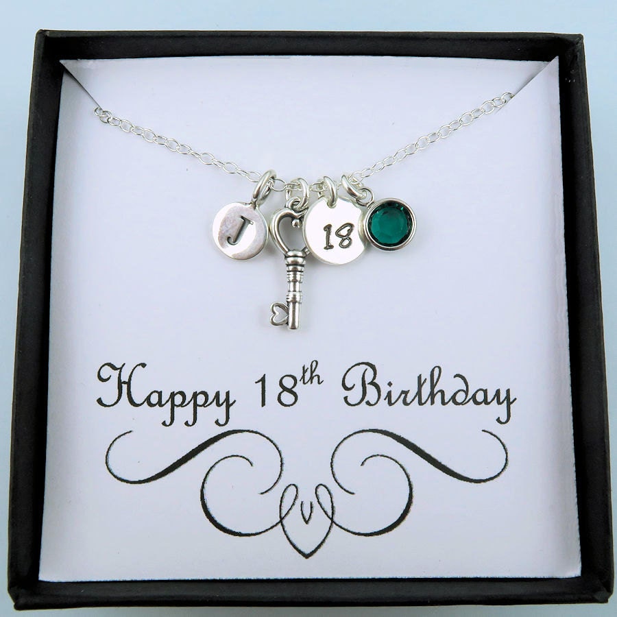 Personalized 18th Birthday Necklace With by CrystalSongJewels