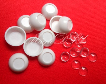 BJD DIY blank acrylic no pupils eyes half ball 8mm 10mm 12mm 14mm 16mm 18mm 20mm 22mm 24mm 26mm