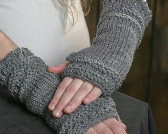 Fingerless gloves knitted arm warmers woman trendy mittens