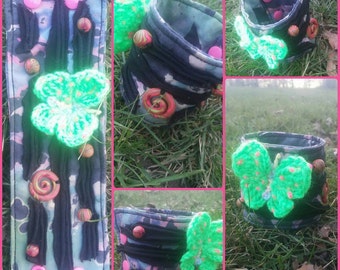 Butterfly effect ~ blacklight triping Cuff ~ Bracelet, cuff
