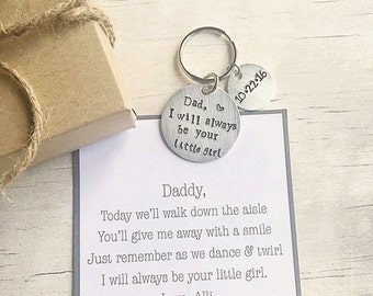 Father of the Bride Gift from Bride - I Will Always be your Little Girl - Father of the Bride Gift - Father of the Bride Keychain