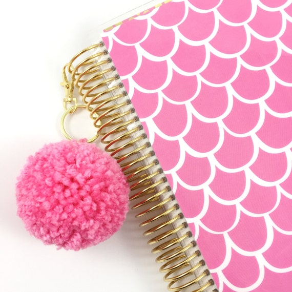 keychain pom pom large Bubblegum by Pom Pom Keychain Large Hautepinkfluff Etsy on Pink