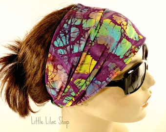 Bandanna Headband, Boho Head Scarf, Headband for Women, Wide or Extra Wide, Yoga Headband, Hair Loss, Hippie Head Wrap, Cotton Head Wrap