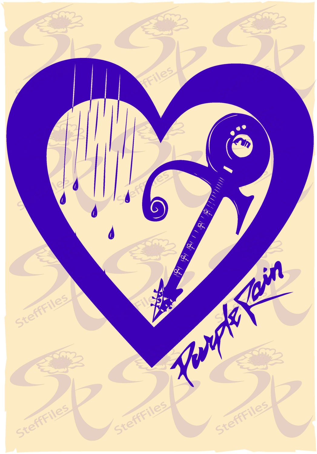 Download 0226_ PRINCE Vector_Heart Gitar Symbol of love