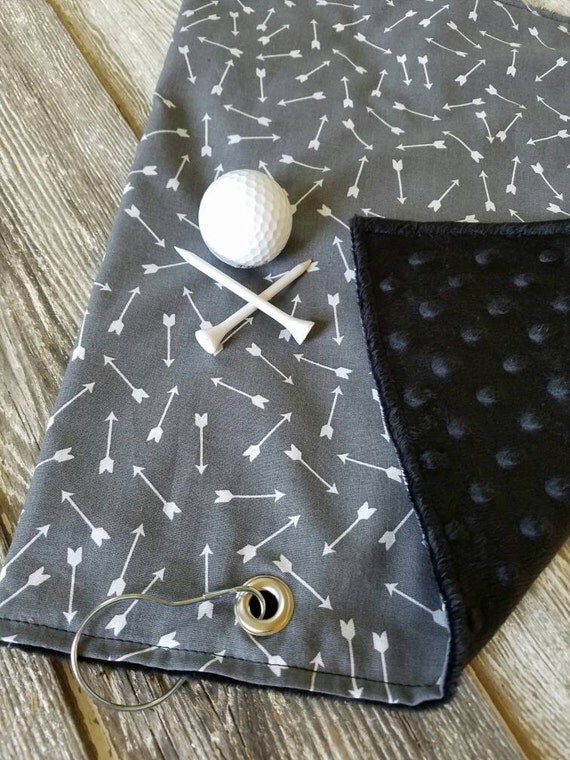 Golf Towel Ladies Golf Towel Gray Golf by PiecesOfMyHeart2015