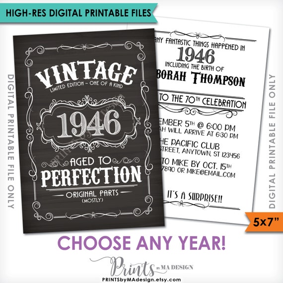 Aged To Perfection Invitation 2