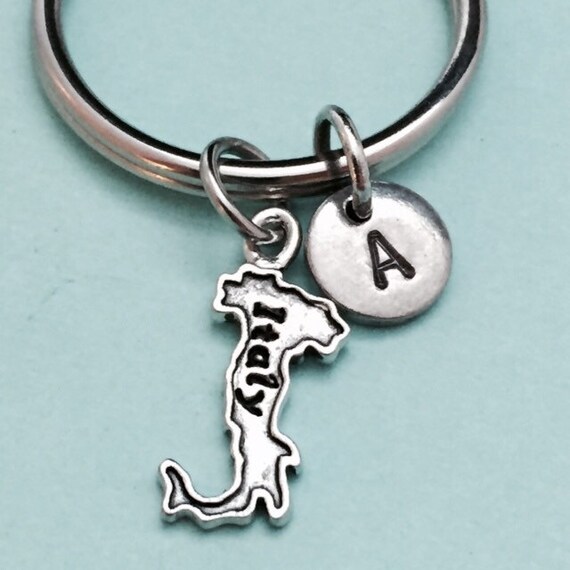 Italy keychain italy charm place keychain by Toodaughters on Etsy