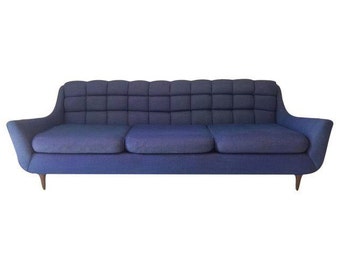 SOLD Blue Mid Century Sofa