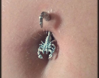 14g Scorpion Belly Button Ring - Belly Bar - Navel Ring