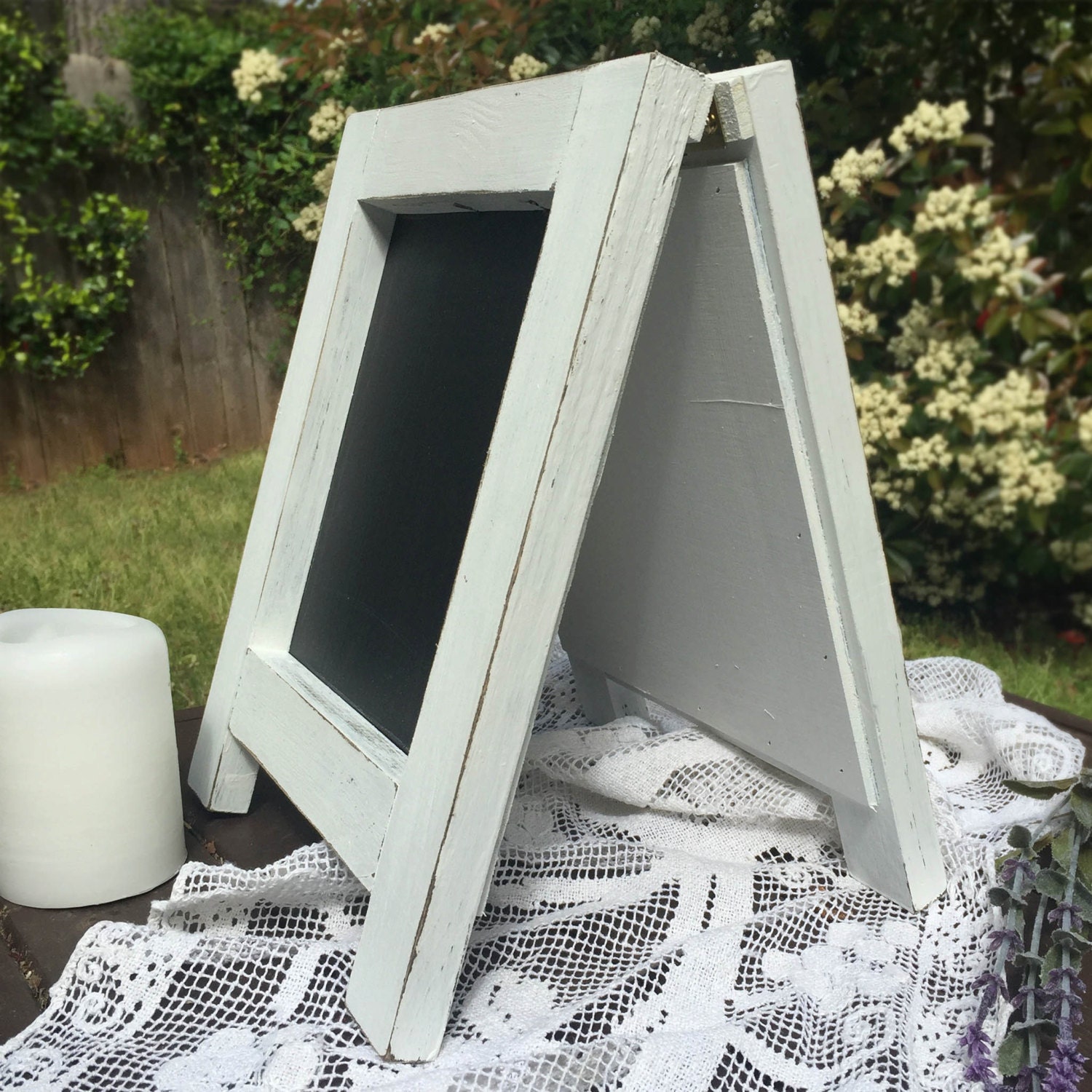 white chalkboard easel chalkboard sign chalkboard Aframe