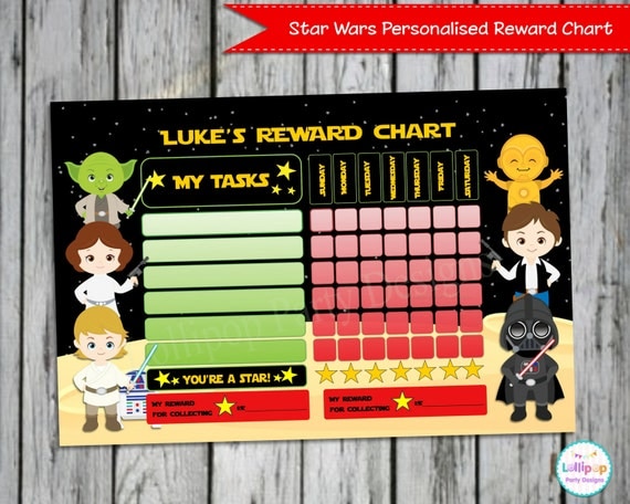 free printable star wars kids chart