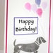 Weiner Dog Birthday Card for Her Handmade Sausage Dog Wiener