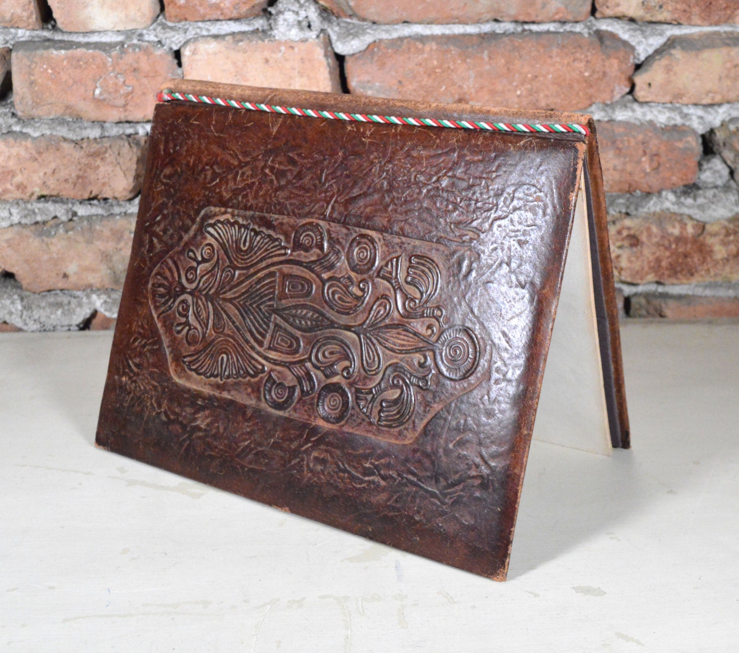 Vintage folder Huge folder Leather folder Book cover Leather