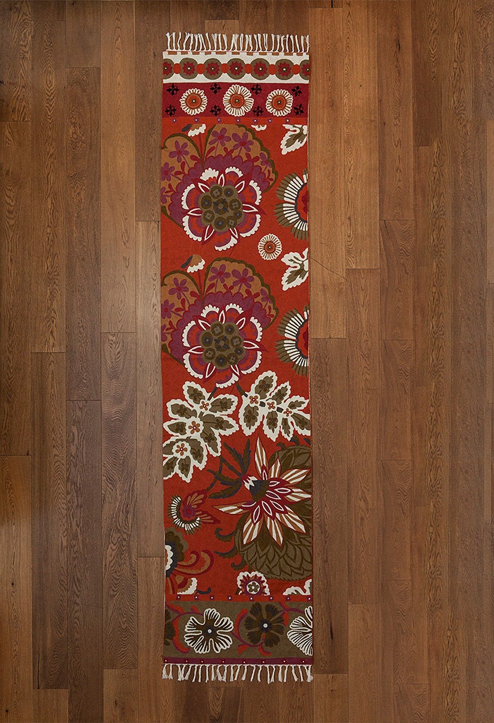 Hallway rugs rug runner red area rugsfloral area by Carpetism