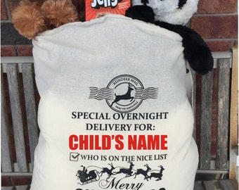 Personalized Santa Sack, Custom Santa Sacks, Christmas Sacks, Holiday Sacks, Christmas gift, Santa, Christmas stocking, Santa Sac, Christmas