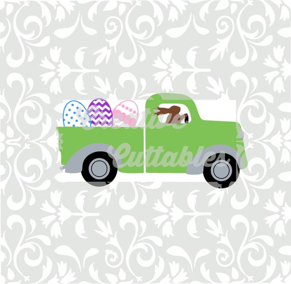 Download Easter Egg Truck SVG Bunny Silhouette or other craft cutters