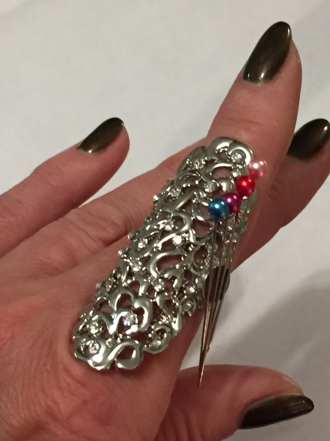 ring pin holder, silver or gold, with or without from