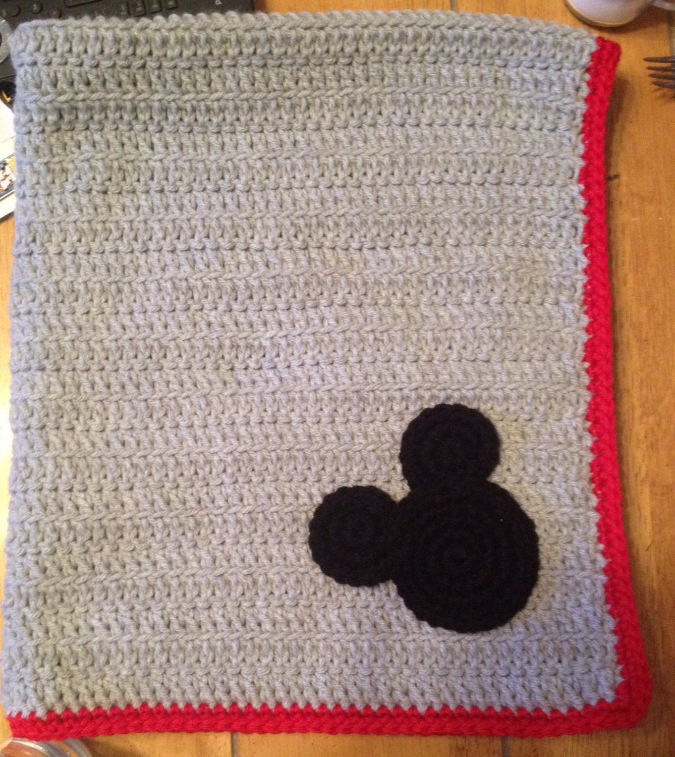 Mickey Mouse theme crochet baby blanket