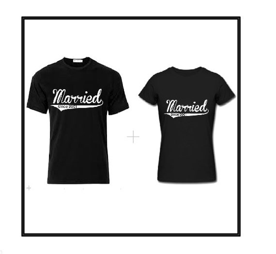 His and Hers Anniversary Tee Shirts anniversary gift gift