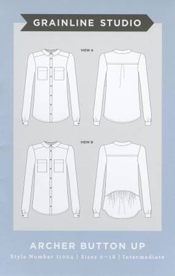 The Archer Button Up Shirt Pattern Grainline Studio Sewing