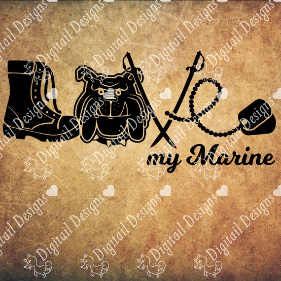 Download Love Marine SVG PNG DXF Eps Fcm Ai Cut File for Silhouette