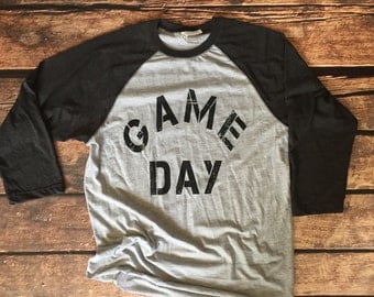 Game Day Shirt, Baseball Tee, Raglan Shirt, Football Shirt, College Football, School Spirit, Spirit Week