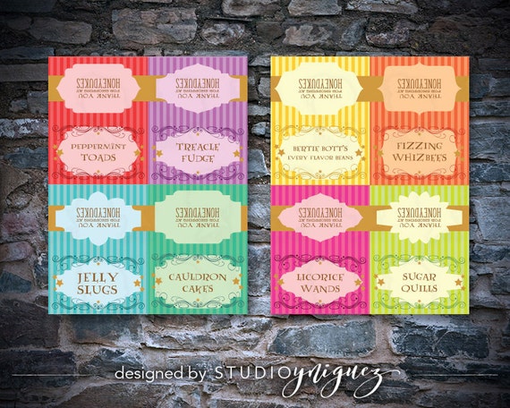 Harry Potter Honeydukes Printable Tent Cards Honeydukes Candy
