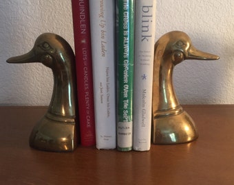 Vintage Brass Rosenthal Netter Duck Bookends Authentic