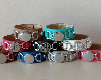 Personalized leather cuff bracelet, personalized bracelet, bracelet, Christmas gift, monogrammed bracelet, leather cuff bracelet, initial