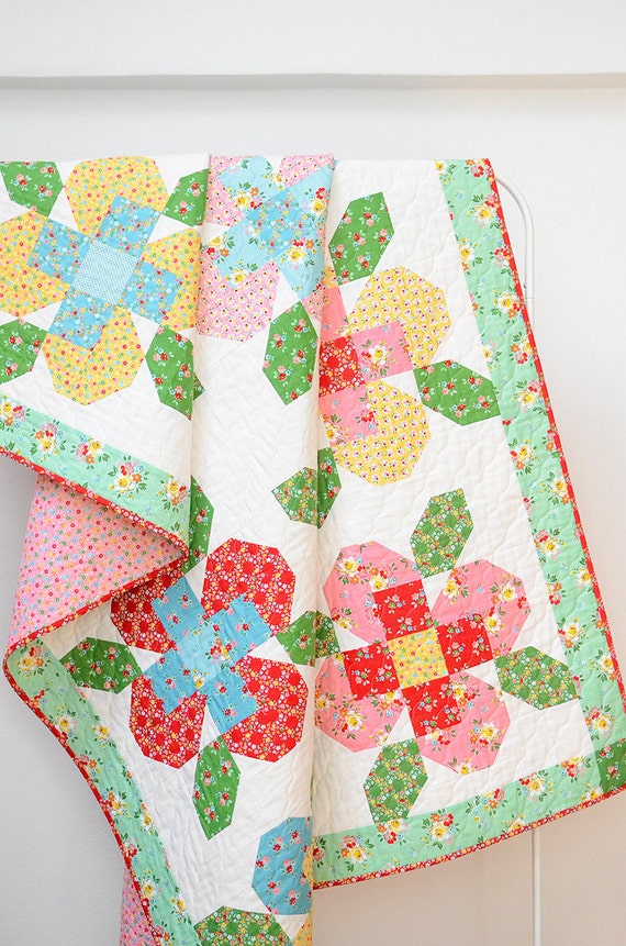 PDF Quilt Pattern Flower Garden