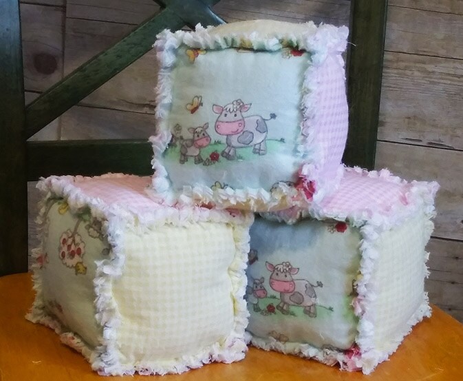 Stuffed Toys Rag Quilt Blocks Soft Toys Toddler Toys