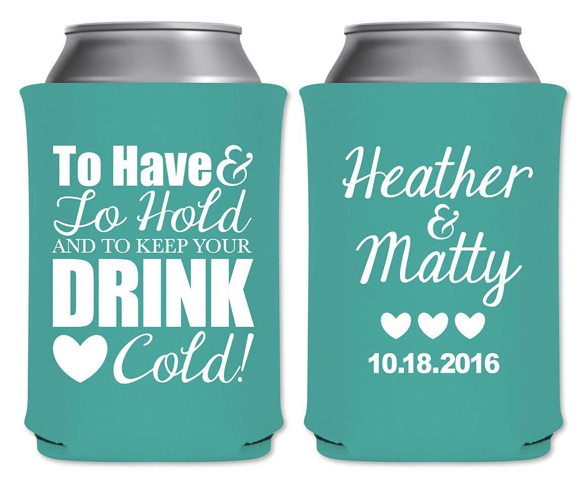 Wedding Can Coolers Beverage Insulators Personalized Wedding