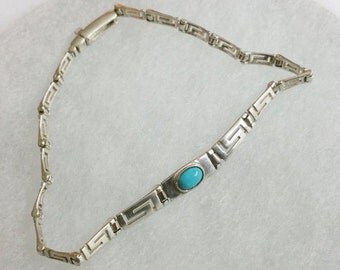 Bracelet 925 silver bracelet with turquoise Native American silver jewelry SA243