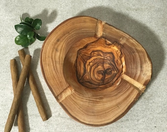 Ash Tray Olive Wood, Rustic Ashtray, Massive Olive Wood, Gift for Him, Gift Idea, Hand Carved Ash Tray