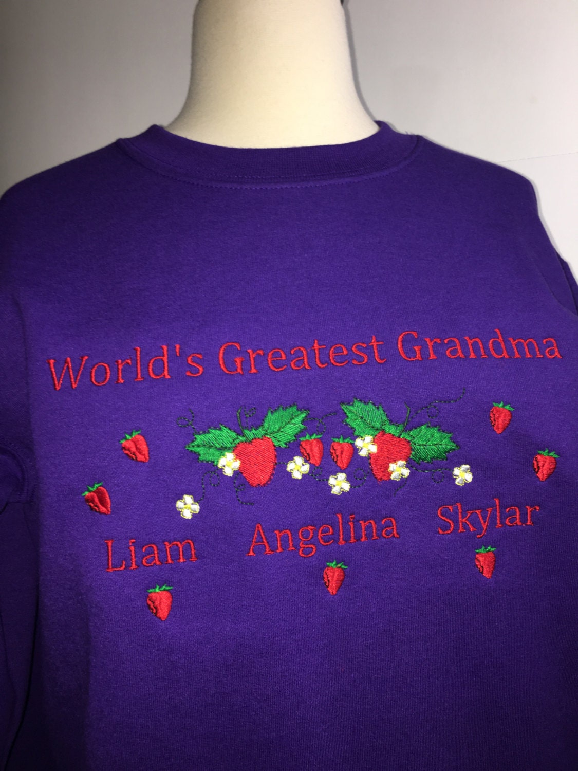 Personalized Embroidered Grandma Sweatshirt