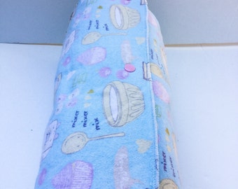 Unpaper Towels / Snapkins / Reusable Paper Towels / Paperless Towels / Kitchen Towels / Burp Cloths, set of 12 Cute Baking Print