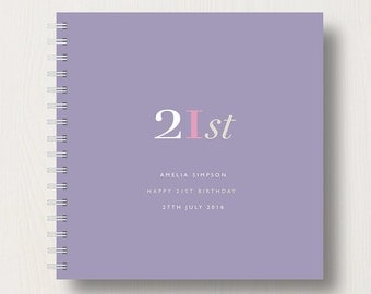 Personalised 21st Birthday Memories Book or Album