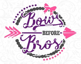 bow svg - bow svg file - Bows before bros svg - svg files - .DXF .SVG, .PNG Silhouette studio-cutting file- commercial use svg