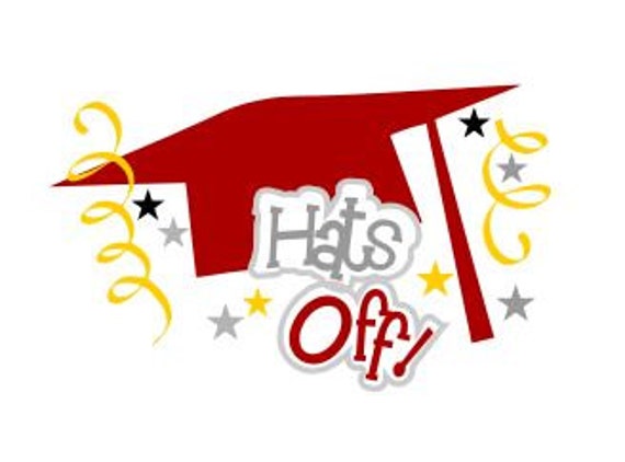 Hats Off Graduation SVG Studio 3 Dxf AI Ps EPS and Pdf