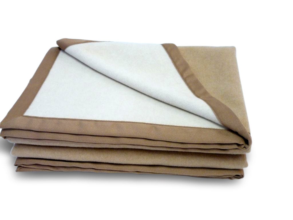 King size Winter Blanket Camel Cashmere Merino Wool double