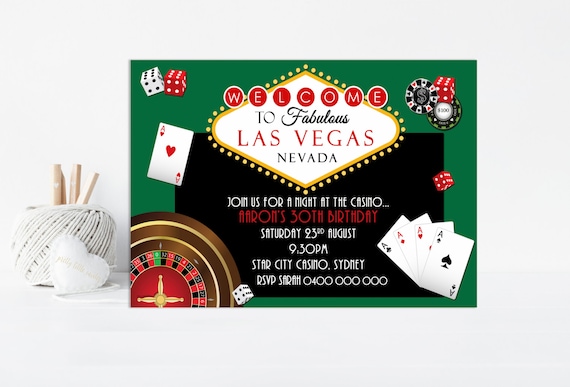 Invitaciones tipo casino para imprimir