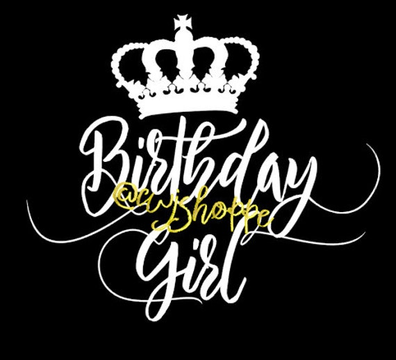 Download Birthday Girl and Crown cut file SVG Silhouette file cut