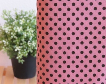 1/2 yard Lecien Color Basic - Mauve Pink with Black Dot - 4505-PC
