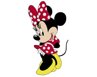 minnie mouse disney machine embroidery design, design for kids, fill embroidery design, instant download