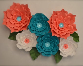 Large Paper Flowers-Set of 6