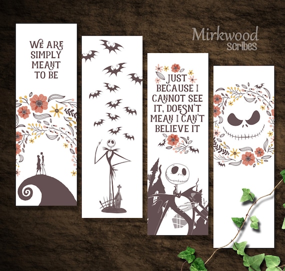 jack skellington bookmarks the nightmare before christmas
