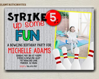 Bowling Invitation, Bowling Birthday Invitation, Bowling Birthday Party, Boy Invitation, Girl Invitation, Printable, Bowling, Birthday