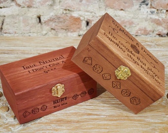 Large Personalised Dice Box, Pathfinder, Dungeons and Dragons, Dice Box, Geek Gift, Dnd Present, Man Gift, rpg dice box